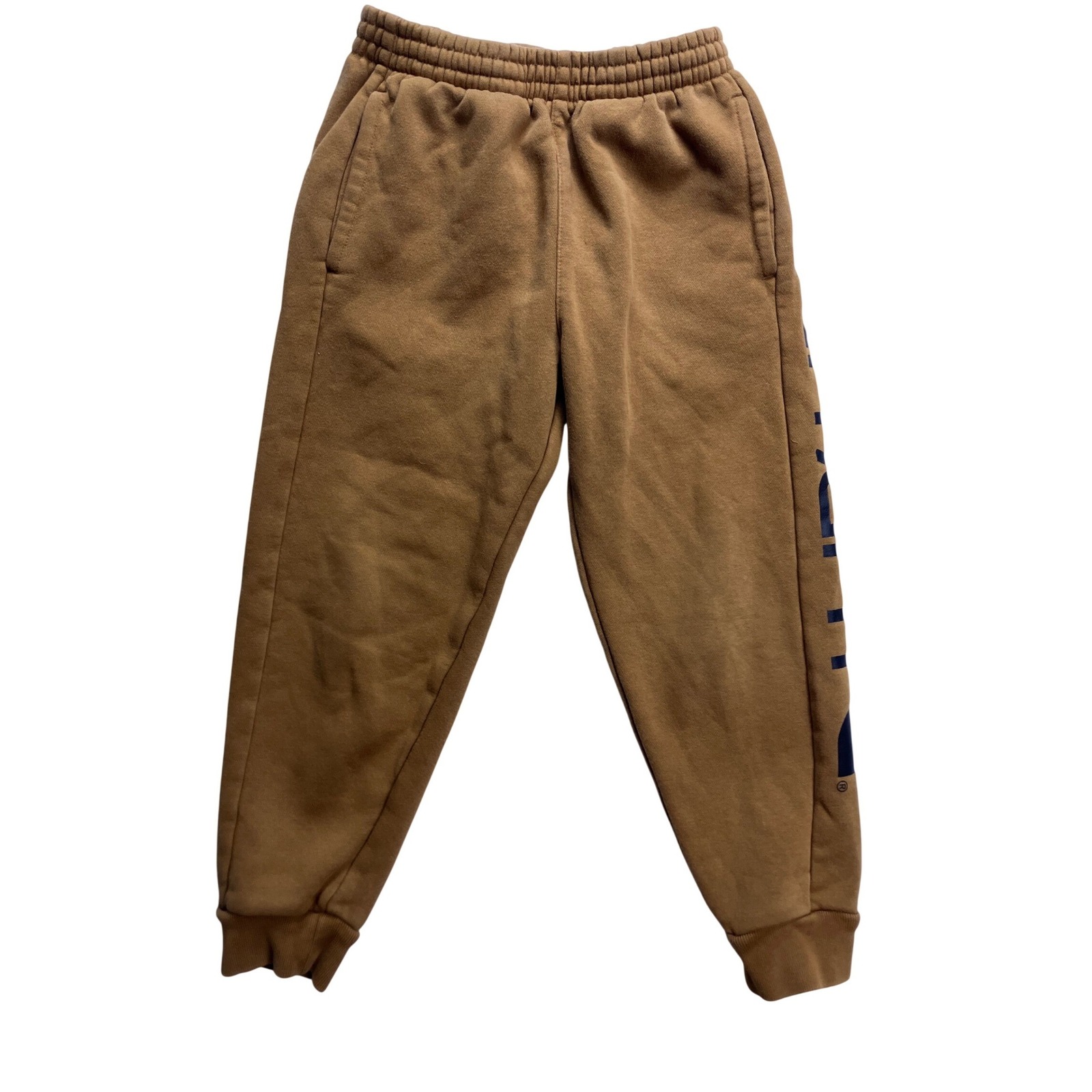 Carhartt Sweatpants Kids 6 Brown Excellent Logo Graphic Fleece Joggers Bn8430-B